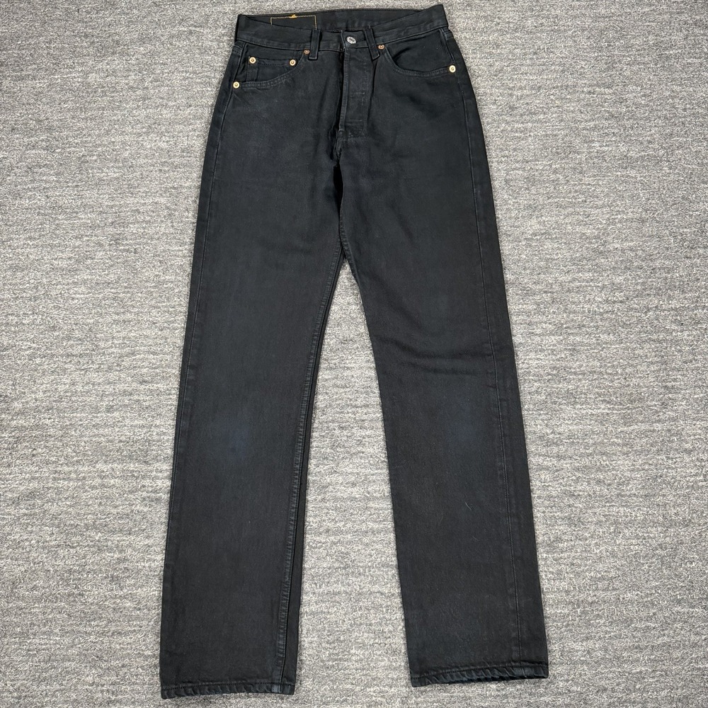 Levis 501 XX Jeans Men 28X32 (fits 27X31) Black Straight Leg Button Fly Y2K VTG